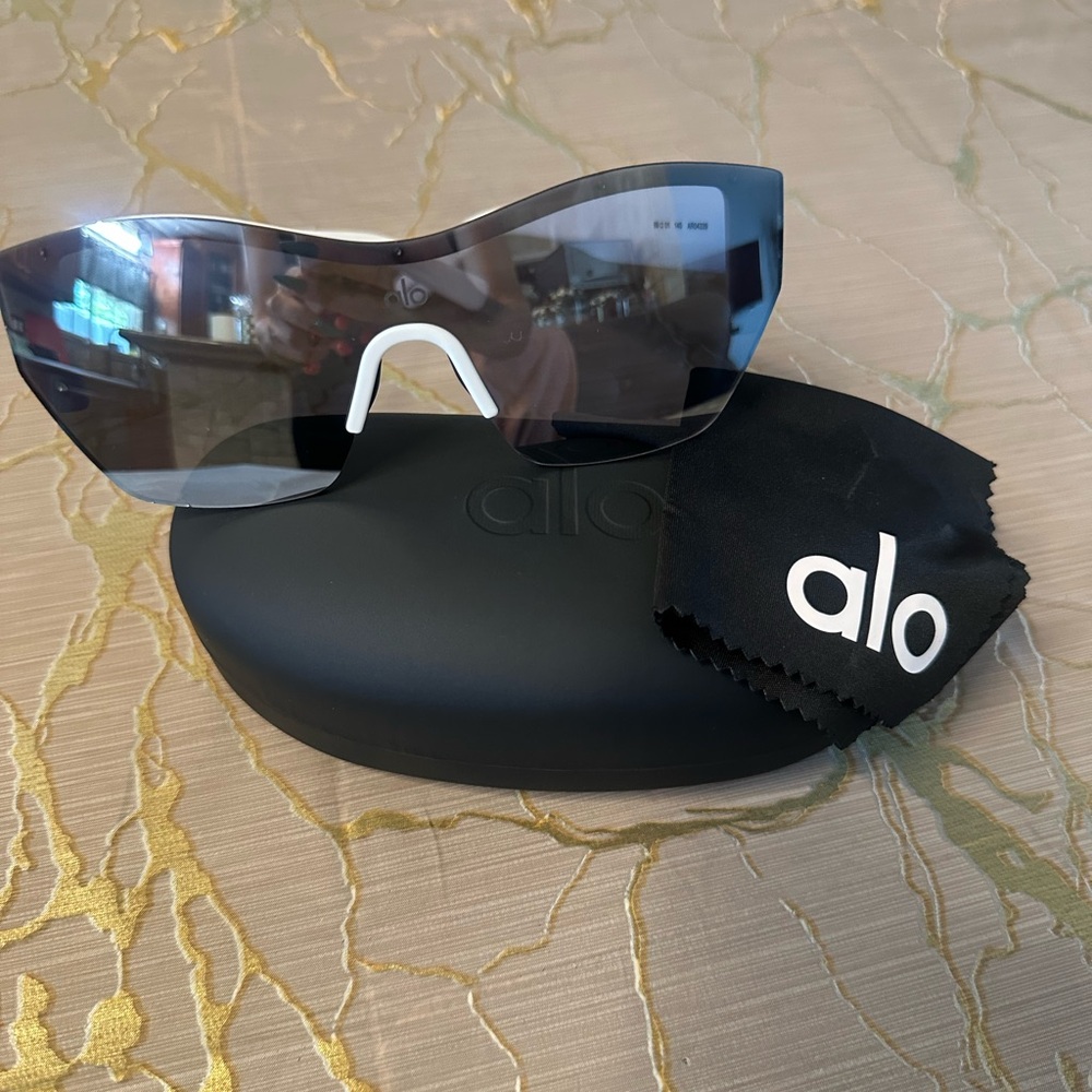ALO Yoga Black and White Sunglasses with Case